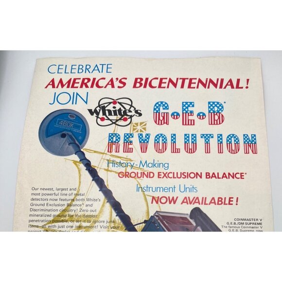 Coinmaster V Metal Detector Print Ad Vtg 70s Whites Electronics Sweet Home OR - Picture 5 of 6